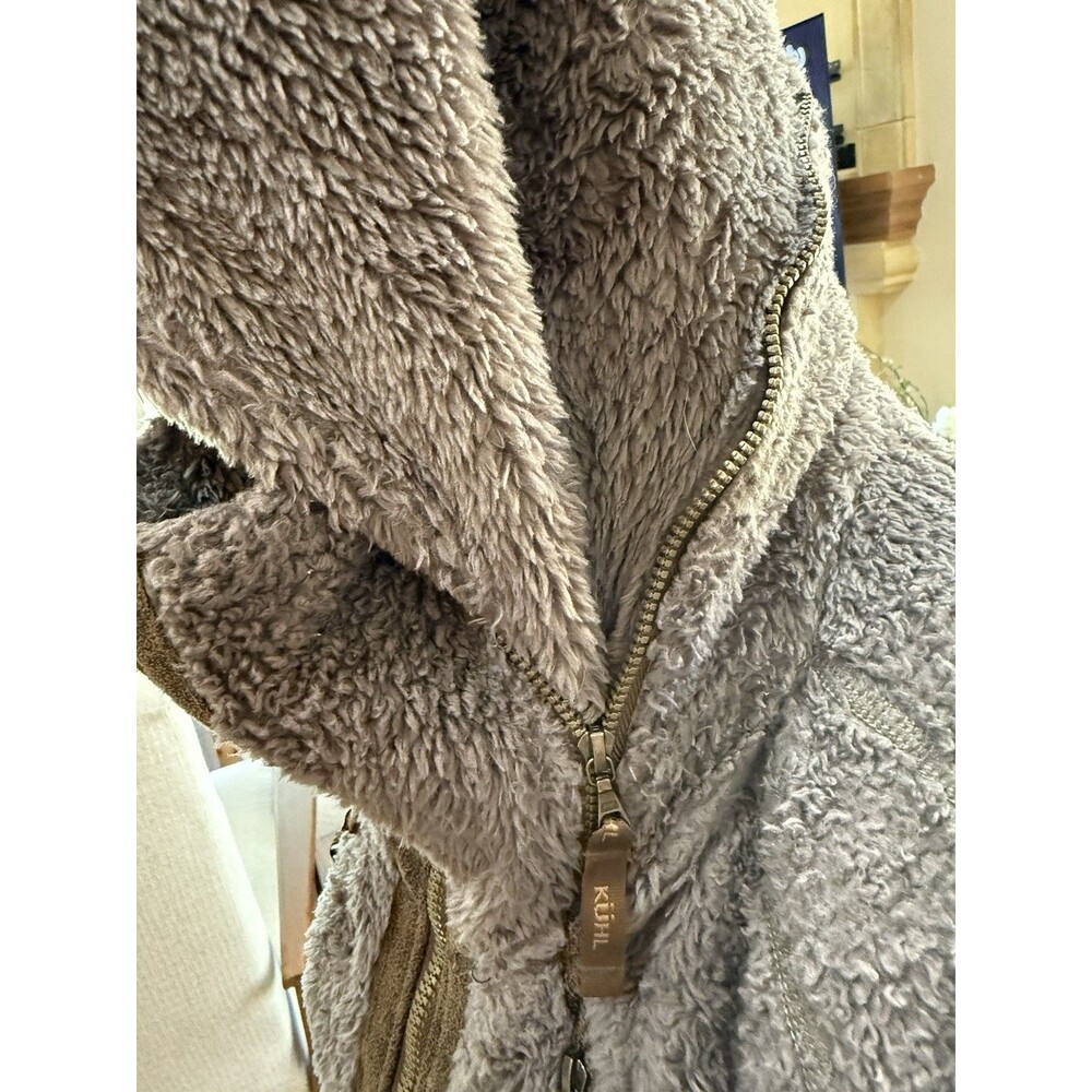 Kuhl Flight Jacket Breen Teddy Sherpa Fleece Full Zip Hooded Hiking Outdoor S - Picture 6 of 16